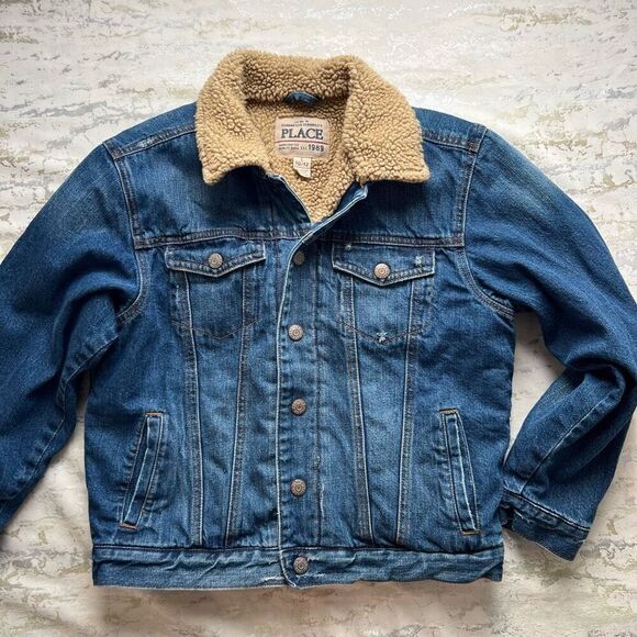 Children’s Place Fleece Lined Denim Jacket - Picture 10 of 12